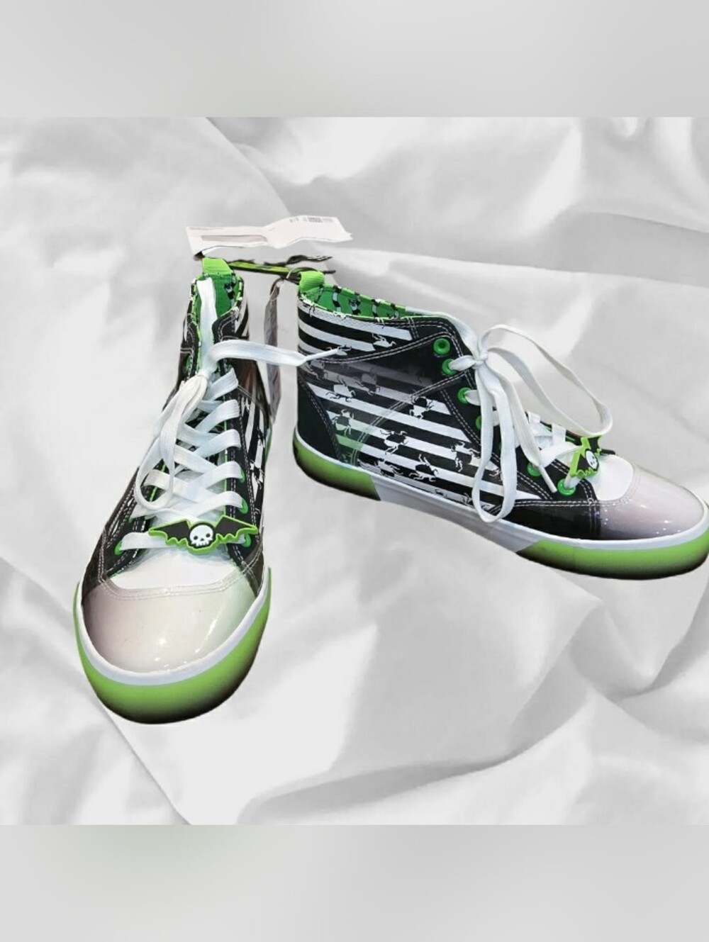 NWT Ground Up Beetlejuice Glow In The Dark High Top Sneakers